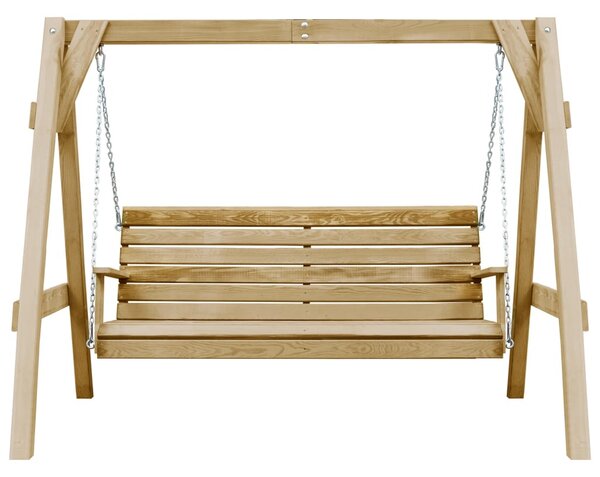 Impregnált fenyőfa kerti hintapad 205 x 150 x 157 cm