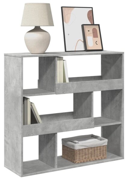 Betonszürke térelválasztó könyvszekrény 100 x 33 x 94,5 cm