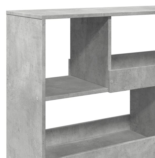 Betonszürke térelválasztó könyvszekrény 100 x 33 x 94,5 cm