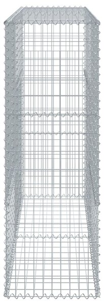 Horganyzott vas gabion kosár fedéllel 200 x 50 x 150 cm