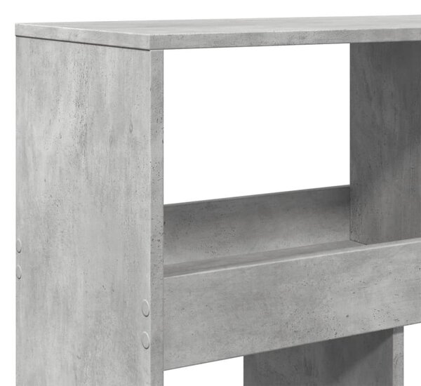 Betonszürke szerelt fa térelválasztó 100 x 33 x 125,5 cm