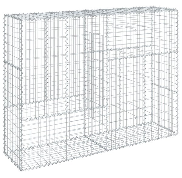 Horganyzott vas gabion kosár fedéllel 200 x 50 x 150 cm