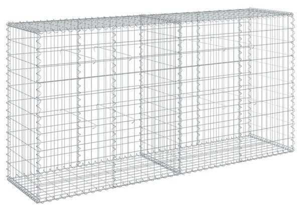Horganyzott vas gabion kosár fedéllel 200 x 50 x 100 cm