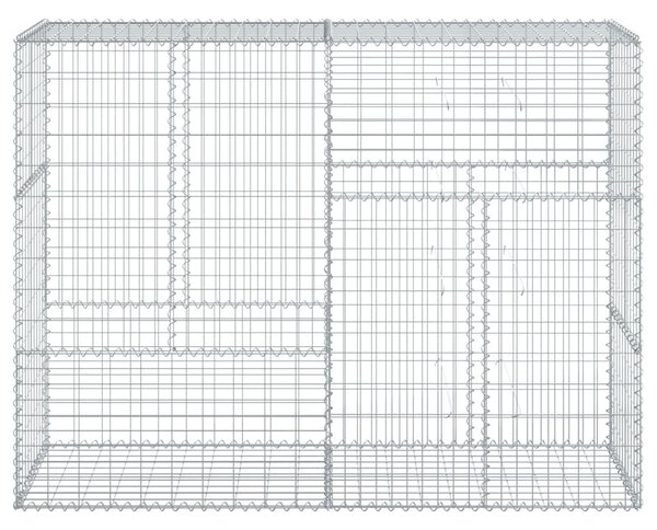 Horganyzott vas gabion kosár fedéllel 200 x 50 x 150 cm