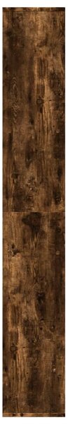 Füstös tölgy szerelt fa elválasztó könyvespolc 67x25x161,5 cm