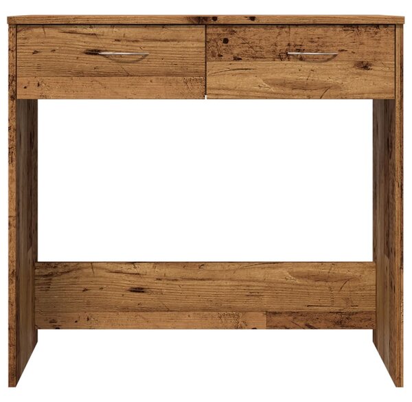Antik fa színű szerelt fa íróasztal 80 x 40 x 75 cm