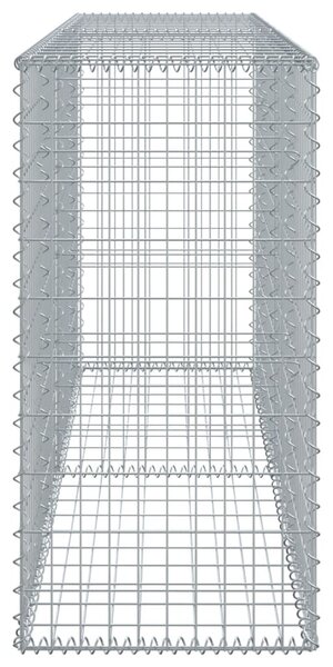 Horganyzott vas gabion kosár fedéllel 200 x 50 x 100 cm