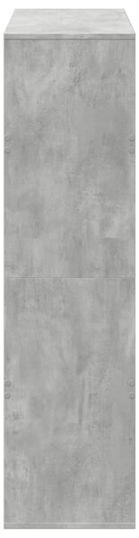 Betonszürke szerelt fa könyvespolc 100 x 33 x 125,5 cm