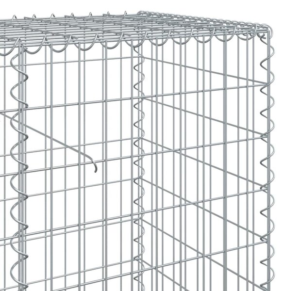 Horganyzott vas gabion kosár fedéllel 200 x 50 x 100 cm