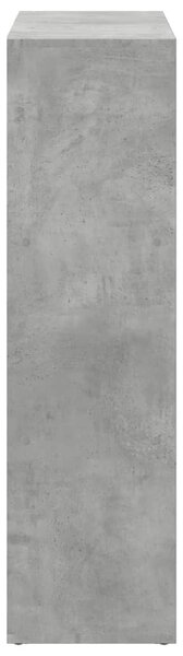 Betonszürke szerelt fa elválasztó könyvespolc 102x29x103,5 cm