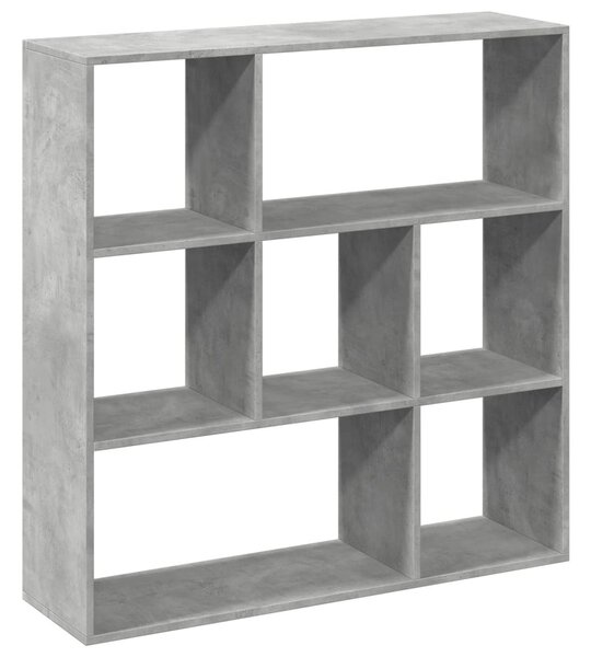 Betonszürke szerelt fa elválasztó könyvespolc 102x29x103,5 cm