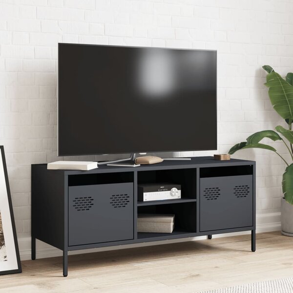 Antracit hidegen hengerelt acél TV-szekrény 101,5x39x43,5 cm