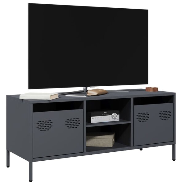 Antracit hidegen hengerelt acél TV-szekrény 101,5x39x43,5 cm