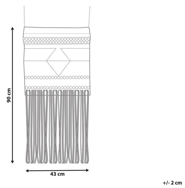 Függő dekoráció SAIF 90 cm Gyapjú Piros