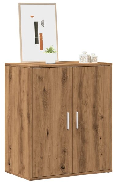 Kézműves tölgy színű szerelt fa cipősszekrény 60 x 35 x 70 cm