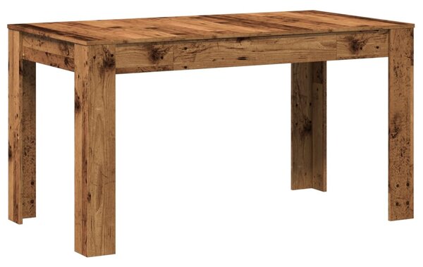 Antik fa színű szerelt fa étkezőasztal 140 x 74,5 x 76 cm