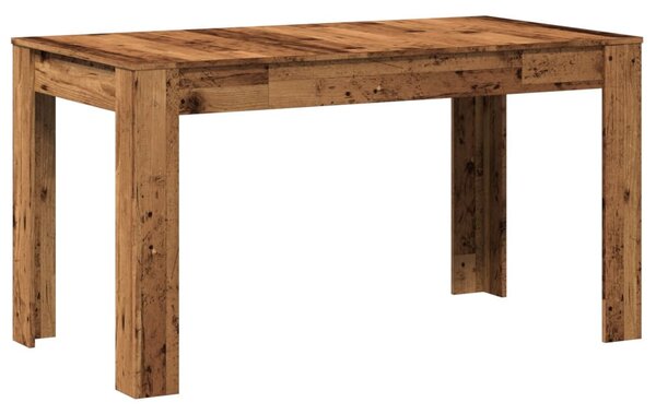Antik fa színű szerelt fa étkezőasztal 140 x 74,5 x 76 cm
