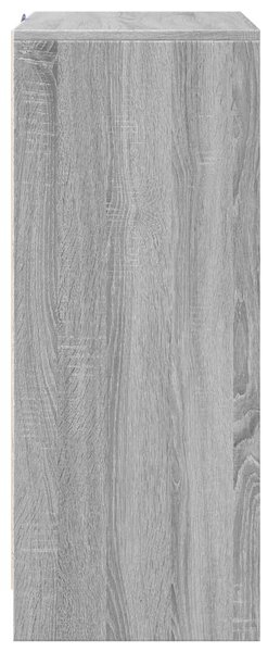 Szürke sonoma szerelt fa tálalószekrény LED-del 77 x 34 x 85 cm