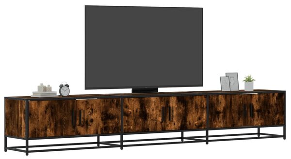 Füstös tölgy színű szerelt fa TV-szekrény 240 x 35 x 41 cm