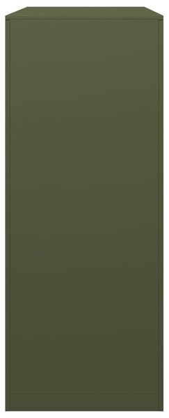 Zöld acél tűzifatároló 100 x 40 x 100 cm
