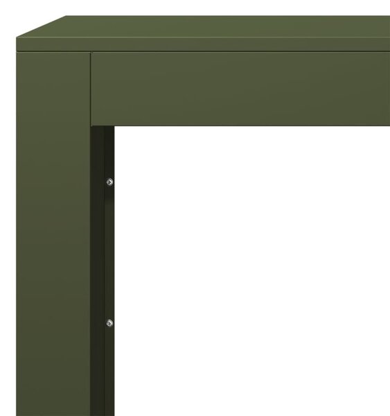 Zöld acél tűzifatároló 100 x 40 x 100 cm