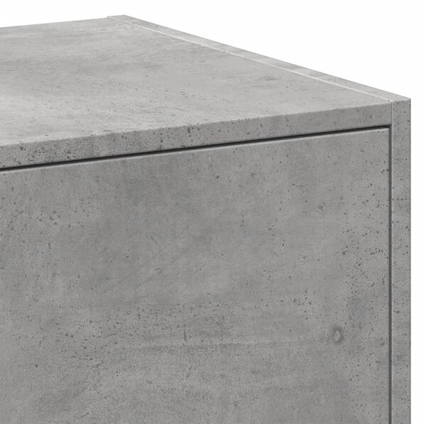 Betonszürke szerelt fa patikaszekrény 30 x 41 x 174,5 cm