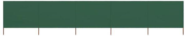 VidaXL zöld 5-paneles szövet szélfogó 600 x 160 cm