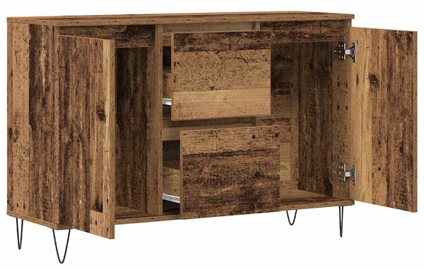Antik fa színű szerelt fa tálalószekrény 101,5 x 35 x 70 cm