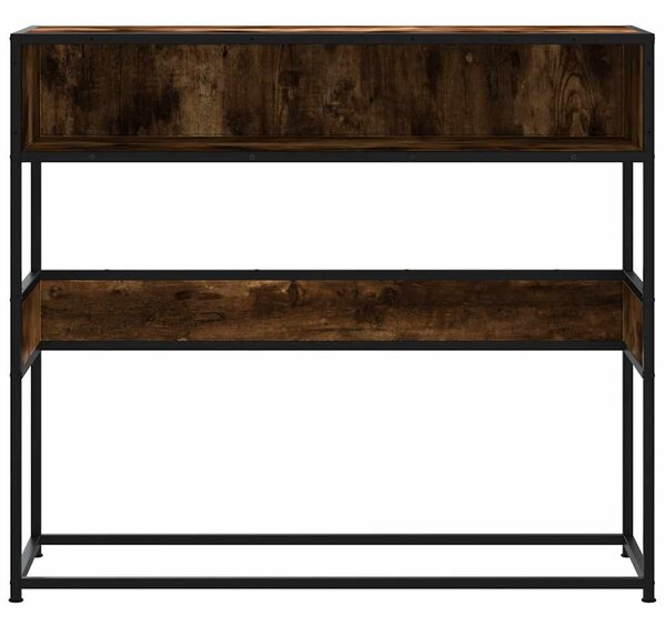 Füstös tölgy színű szerelt fa tálalóasztal 90x35x80 cm