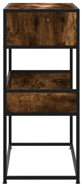 Füstös tölgy színű szerelt fa tálalóasztal 90x35x80 cm