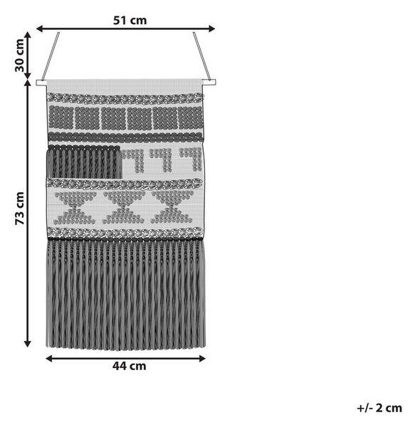Függő dekoráció KAMOKE 103 cm Pamut Bézs