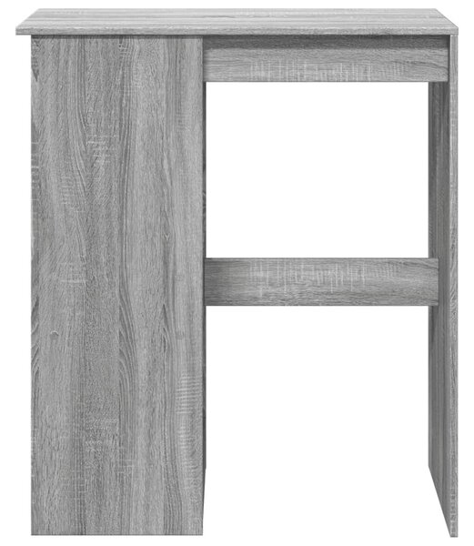 Szürke sonoma szerelt fa bárasztal tárolókkal 90x47,5x103,5 cm