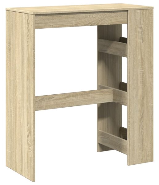 Sonoma tölgy szerelt fa bárasztal tárolókkal 90 x 40 x 103,5 cm