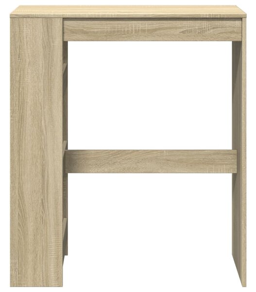 Sonoma tölgy szerelt fa bárasztal tárolókkal 90 x 40 x 103,5 cm
