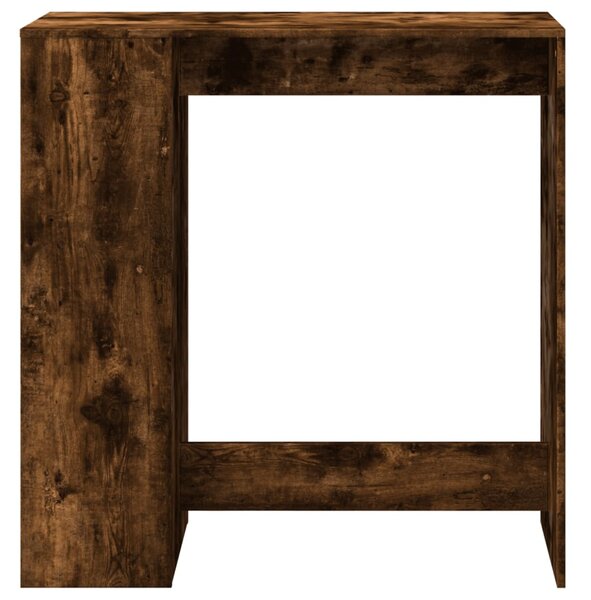 Füstös tölgy szerelt fa bárasztal tárolókkal 101x40x103,5 cm