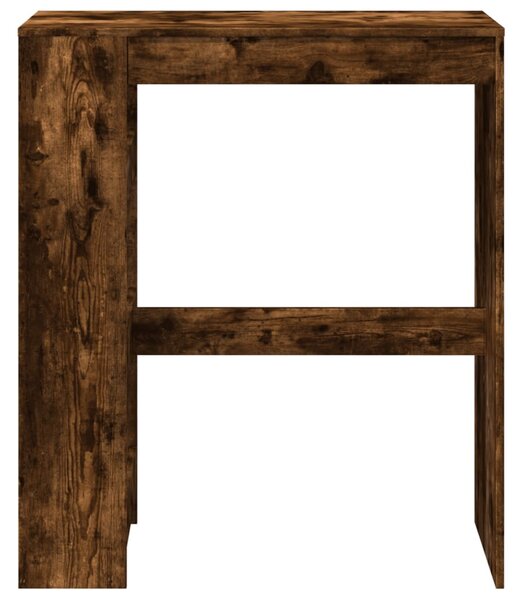 Füstös tölgy szerelt fa bárasztal tárolókkal 90 x 40 x 103,5 cm