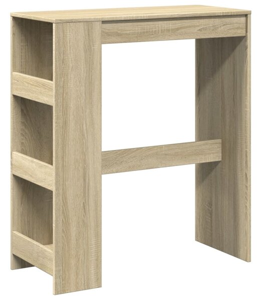 Sonoma tölgy szerelt fa bárasztal tárolókkal 90 x 40 x 103,5 cm