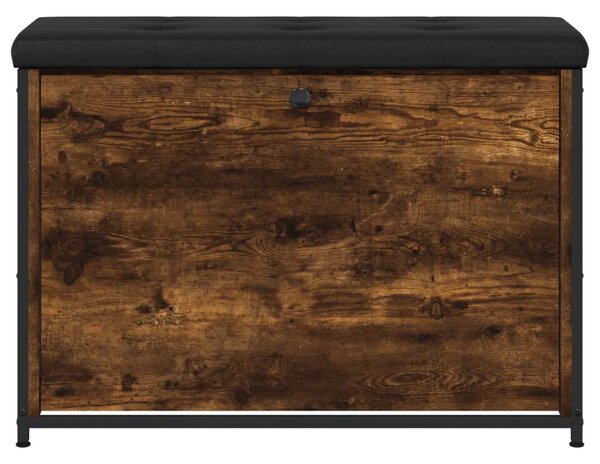 Füstös tölgy színű cipőpad lehajtható fiókkal 82x32x56 cm