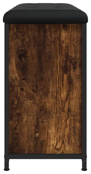 Füstös tölgy színű cipőpad lehajtható fiókkal 82x32x56 cm