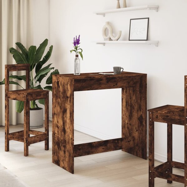 Füstös tölgy színű szerelt fa bárasztal 102 x 50 x 103,5 cm