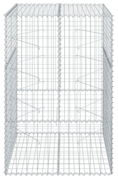 Horganyzott vas gabion kosár fedéllel 100 x 100 x 150 cm