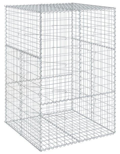 Horganyzott vas gabion kosár fedéllel 100 x 100 x 150 cm