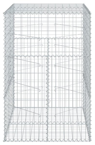 Horganyzott vas gabion kosár fedéllel 100 x 100 x 150 cm