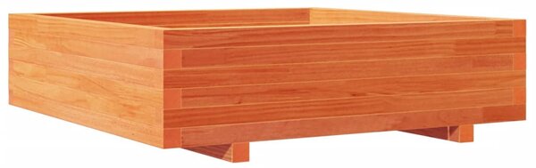 Viaszbarna tömör fenyőfa kerti virágláda 90 x 90 x 26,5 cm
