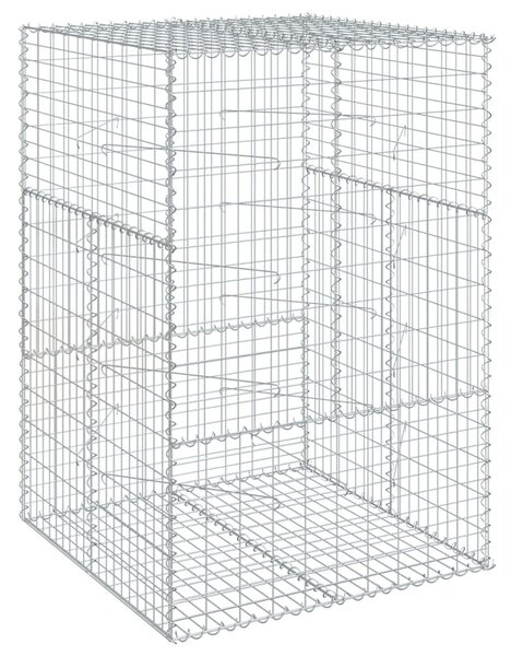 Horganyzott vas gabion kosár fedéllel 100 x 100 x 150 cm