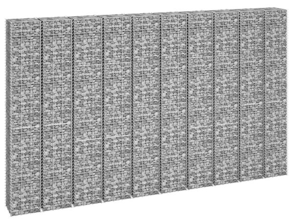 VidaXL 4 db vas gabion magaságyás 30 x 30 x 50 / 100 / 150 / 200 cm