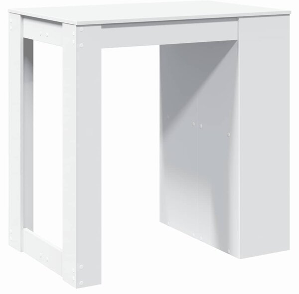 Fehér szerelt fa bárasztal 102 x 70 x 103,5 cm