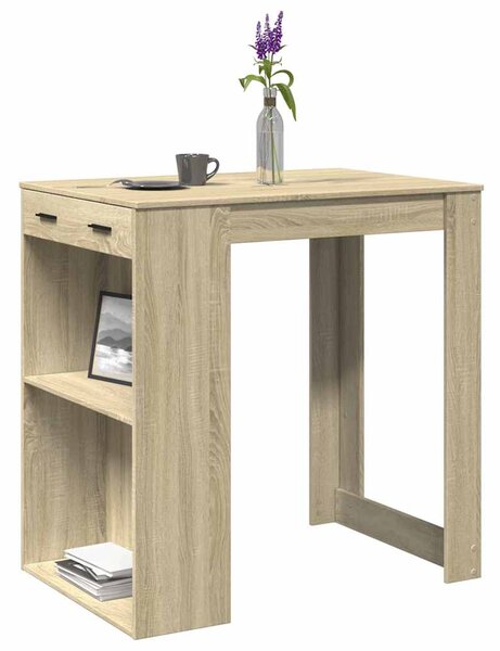 Sonoma tölgy színű szerelt fa bárasztal 102 x 70 x 103,5 cm