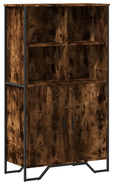 Füstös tölgy színű szerelt fa magasszekrény 79,5x35,5x137,5 cm