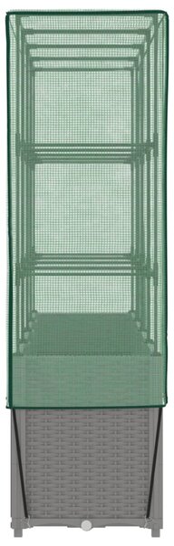 Rattan megjelenésű magaságyás melegháztakaróval 160x40x153 cm